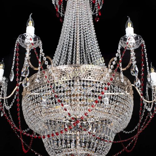 Люстра Елизавета Восток красная в Подольске Гусь Хрустальный