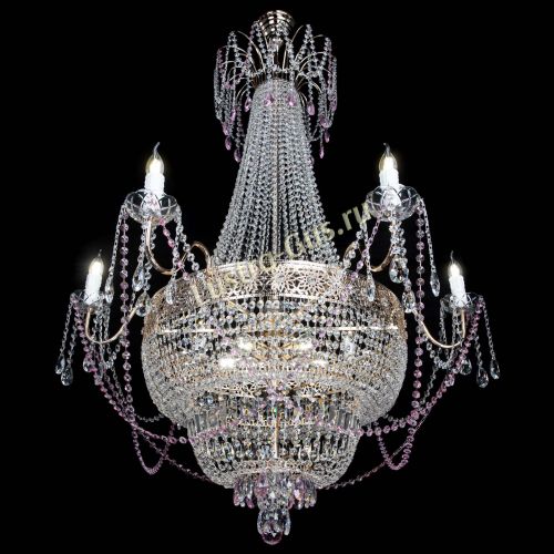 Люстра Елизавета Восток розовая в Подольске Гусь Хрустальный