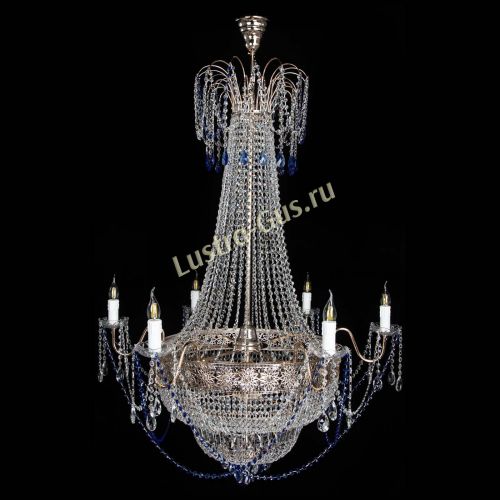Люстра Елизавета Восток синяя в Подольске Гусь Хрустальный