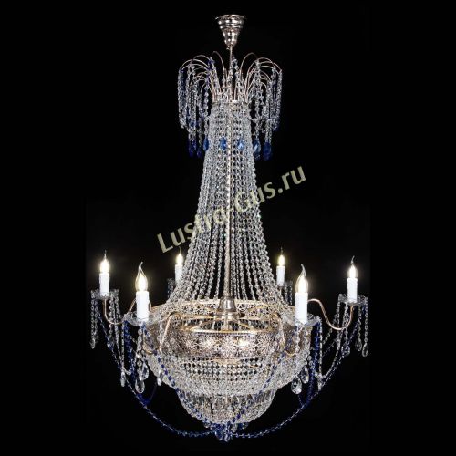 Люстра Елизавета Восток синяя в Подольске Гусь Хрустальный