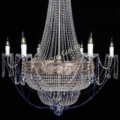 Люстра Елизавета Восток синяя в Подольске Гусь Хрустальный