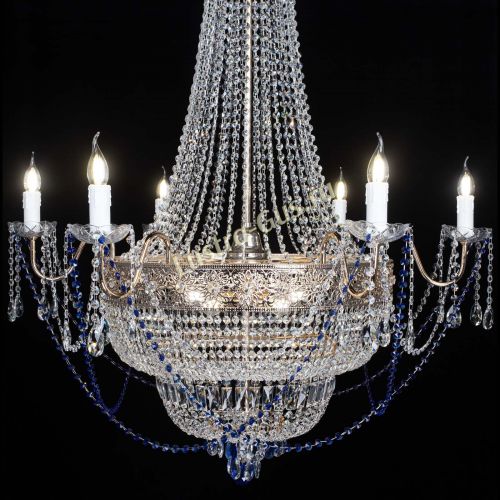 Люстра Елизавета Восток синяя в Подольске Гусь Хрустальный