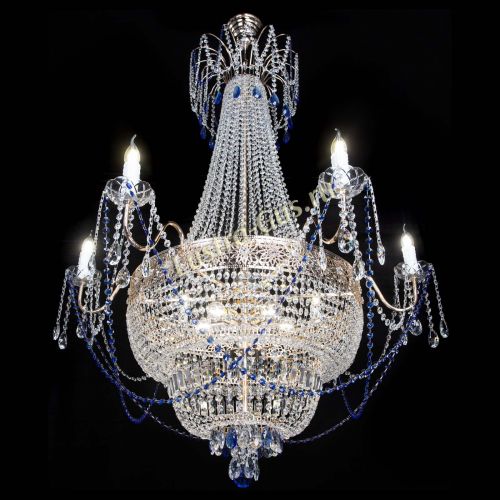 Люстра Елизавета Восток синяя в Подольске Гусь Хрустальный