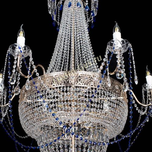 Люстра Елизавета Восток синяя в Подольске Гусь Хрустальный