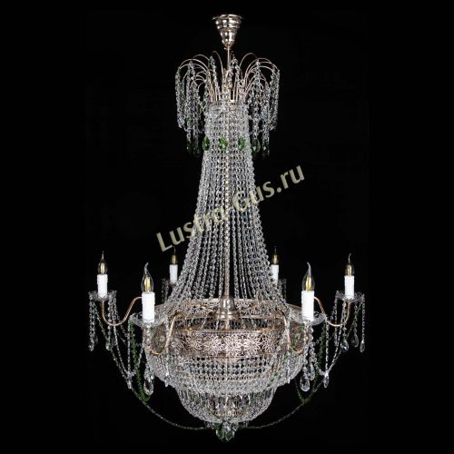 Люстра Елизавета Восток зеленая в Подольске Гусь Хрустальный