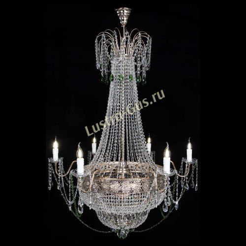 Люстра Елизавета Восток зеленая в Подольске Гусь Хрустальный
