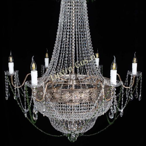 Люстра Елизавета Восток зеленая в Подольске Гусь Хрустальный