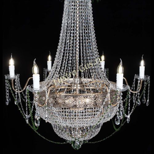 Люстра Елизавета Восток зеленая в Подольске Гусь Хрустальный