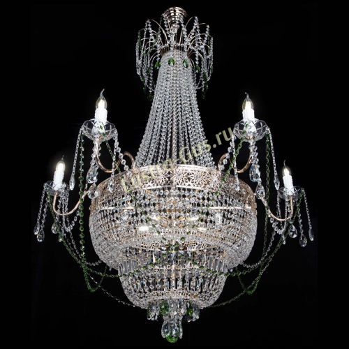 Люстра Елизавета Восток зеленая в Подольске Гусь Хрустальный