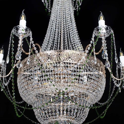 Люстра Елизавета Восток зеленая в Подольске Гусь Хрустальный