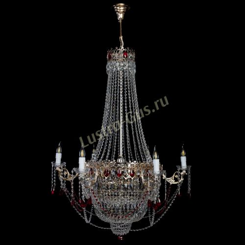 Люстра Елизавета красная в Подольске Гусь Хрустальный