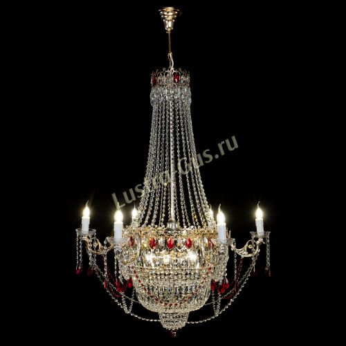 Люстра Елизавета красная в Подольске Гусь Хрустальный