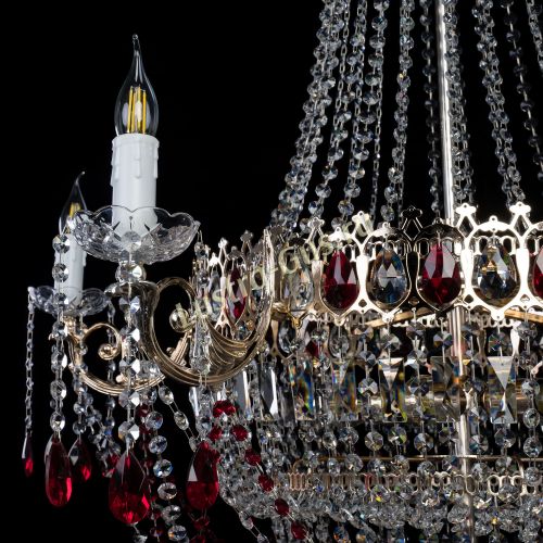 Люстра Елизавета красная в Подольске Гусь Хрустальный