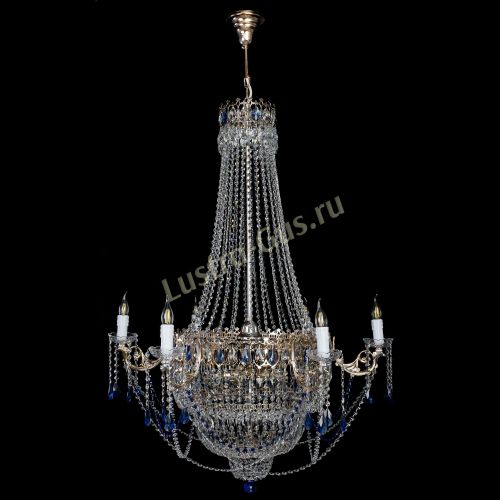 Люстра Елизавета синяя в Подольске Гусь Хрустальный