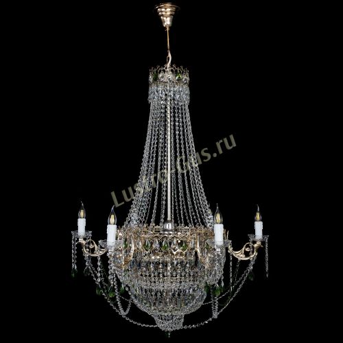 Люстра Елизавета зеленая в Подольске Гусь Хрустальный