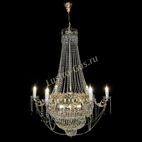 Люстра Елизавета зеленая в Подольске Гусь Хрустальный