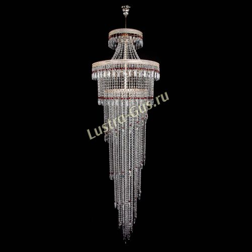 Люстра Флоренция Водопад №8 красная в Подольске Гусь Хрустальный