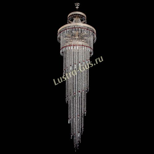 Люстра Флоренция Водопад №8 красная в Подольске Гусь Хрустальный