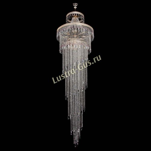 Люстра Флоренция Водопад №8 розовая в Подольске Гусь Хрустальный