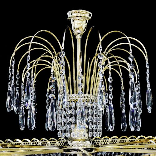 Люстра Хрустальный Каскад №12 Королевский в Подольске Гусь Хрустальный