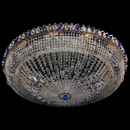 Люстра Кольцо Классика №12 синяя в Подольске Гусь Хрустальный