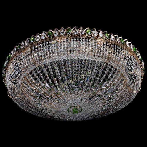 Люстра Кольцо Классика №12 зеленая в Подольске Гусь Хрустальный