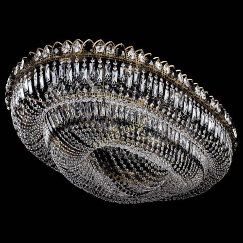 Люстра Кольцо Овал №17 под бронзу черная в Подольске Гусь Хрустальный