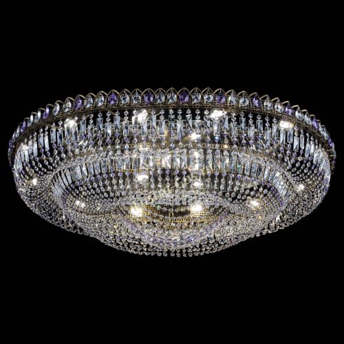 Люстра Кольцо Овал №17 под бронзу фиолетовая в Подольске Гусь Хрустальный