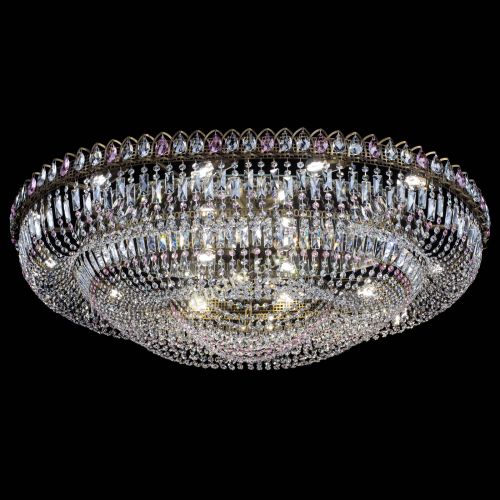 Люстра Кольцо Овал №17 под бронзу розовая в Подольске Гусь Хрустальный