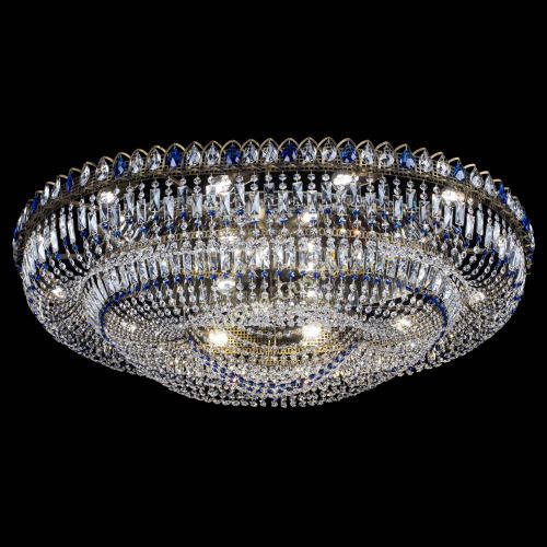 Люстра Кольцо Овал №17 под бронзу синяя в Подольске Гусь Хрустальный