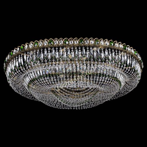 Люстра Кольцо Овал №17 под бронзу зеленая в Подольске Гусь Хрустальный