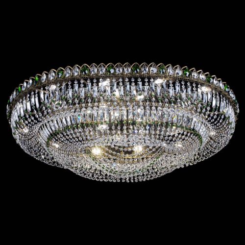 Люстра Кольцо Овал №17 под бронзу зеленая в Подольске Гусь Хрустальный