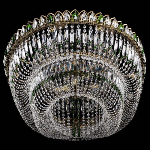 Люстра Кольцо Овал №17 под бронзу зеленая в Подольске Гусь Хрустальный