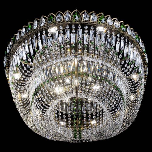 Люстра Кольцо Овал №17 под бронзу зеленая в Подольске Гусь Хрустальный