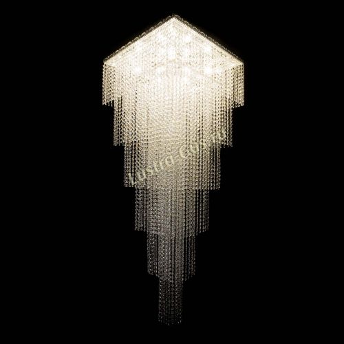 Люстра Квадрат Каскад №8 в Подольске Гусь Хрустальный