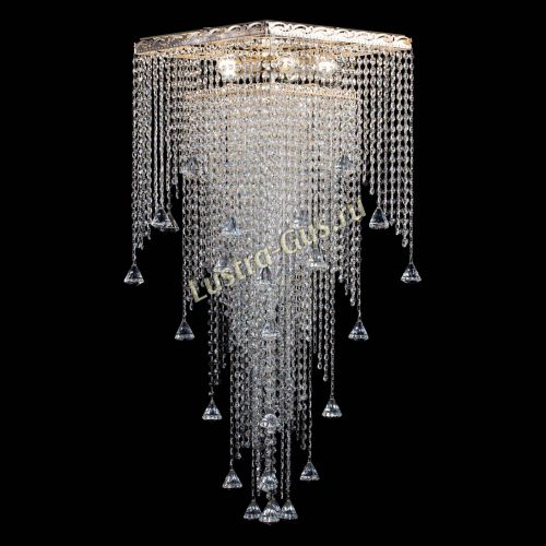 Люстра Квадрат Водопад с конусами в Подольске Гусь Хрустальный