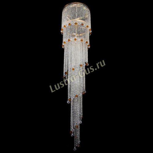 Люстра Милан каскад шар чайный в Подольске Гусь Хрустальный