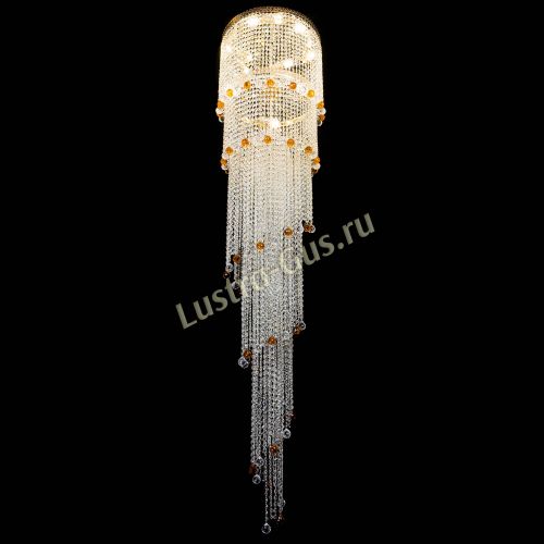 Люстра Милан каскад шар чайный в Подольске Гусь Хрустальный
