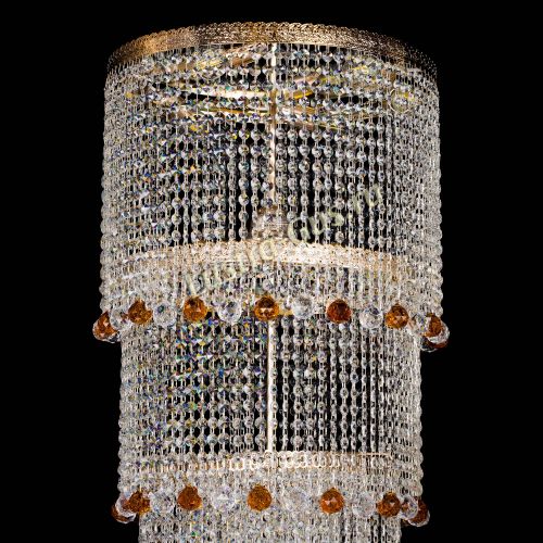 Люстра Милан каскад шар чайный в Подольске Гусь Хрустальный