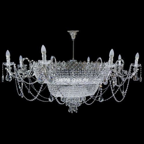 Люстра Сластёна со свечами в Подольске Гусь Хрустальный