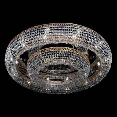 Люстра Венеция двойное кольцо №12 в Подольске Гусь Хрустальный