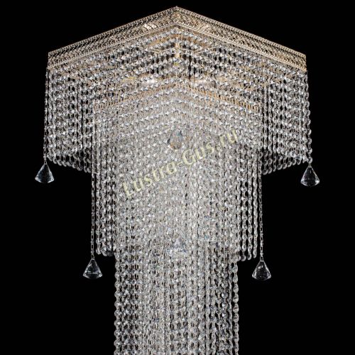 Люстра Венеция Квадрат пирамида с конусами в Подольске Гусь Хрустальный