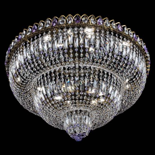 Люстра Водопад Обтикон №15 под бронзу фиолетовая в Подольске Гусь Хрустальный