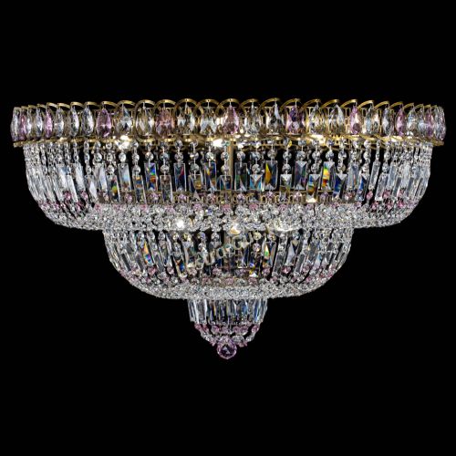 Люстра Водопад Обтикон №15 под бронзу розовая в Подольске Гусь Хрустальный