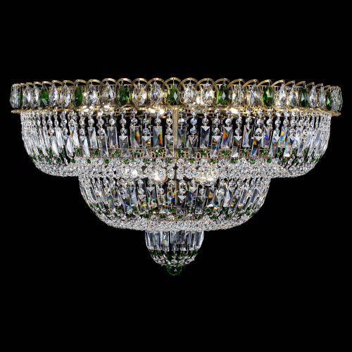 Люстра Водопад Обтикон №15 под бронзу зеленая в Подольске Гусь Хрустальный