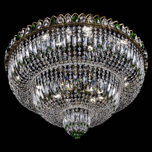 Люстра Водопад Обтикон №15 под бронзу зеленая в Подольске Гусь Хрустальный