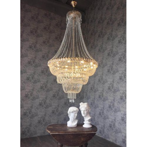 Люстра Водопад с подвесом 1000 мм в Подольске Гусь Хрустальный