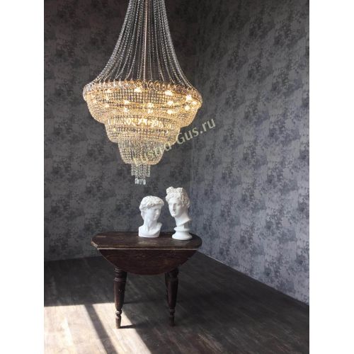 Люстра Водопад с подвесом 1000 мм в Подольске Гусь Хрустальный