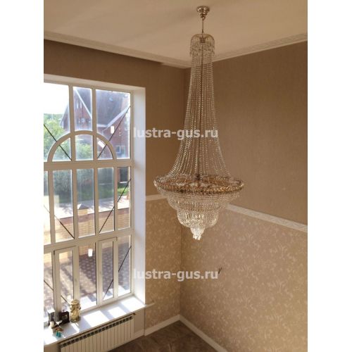 Люстра Водопад с подвесом 1000 мм в Подольске Гусь Хрустальный