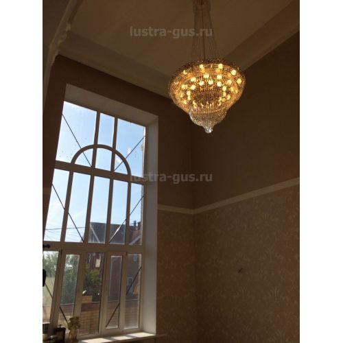 Люстра Водопад с подвесом 1000 мм в Подольске Гусь Хрустальный